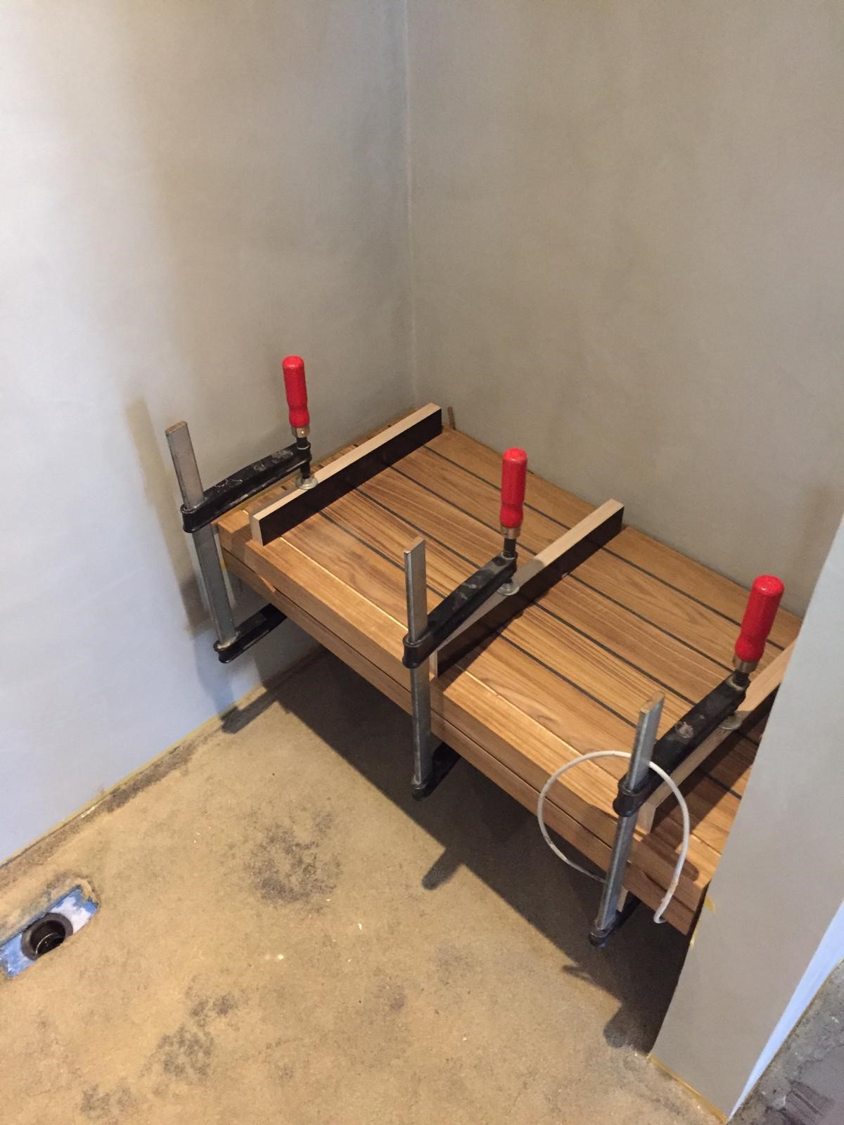 Sitzbank Teak Dampfsauna